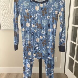 Little Sleepies Hanukkah Lights Two Piece kids Pajamas sz 12-14 holiday pjs